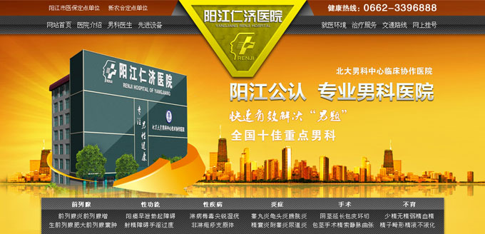 醫(yī)院網(wǎng)站頭部設計效果